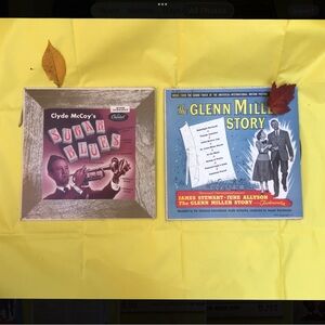 Two Vintage 33 1/3 RPM Record Albums, Gleen Miller/ Clyde McCoy